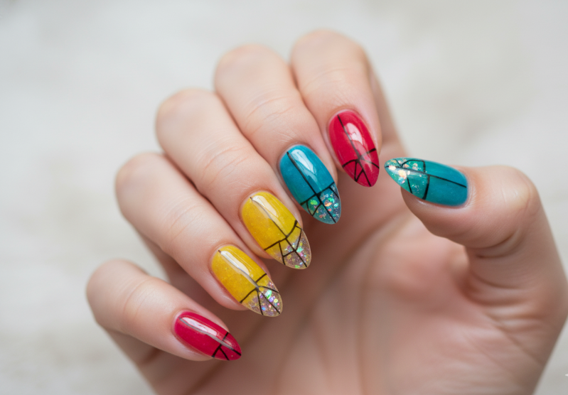 Aurora and aura gradient nail trend